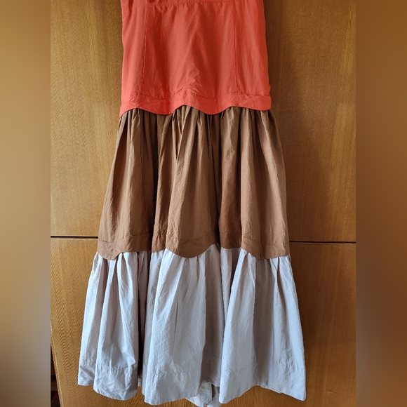 Maeve Tiered Halter Colorblock Maxi - Picture 5 of 6